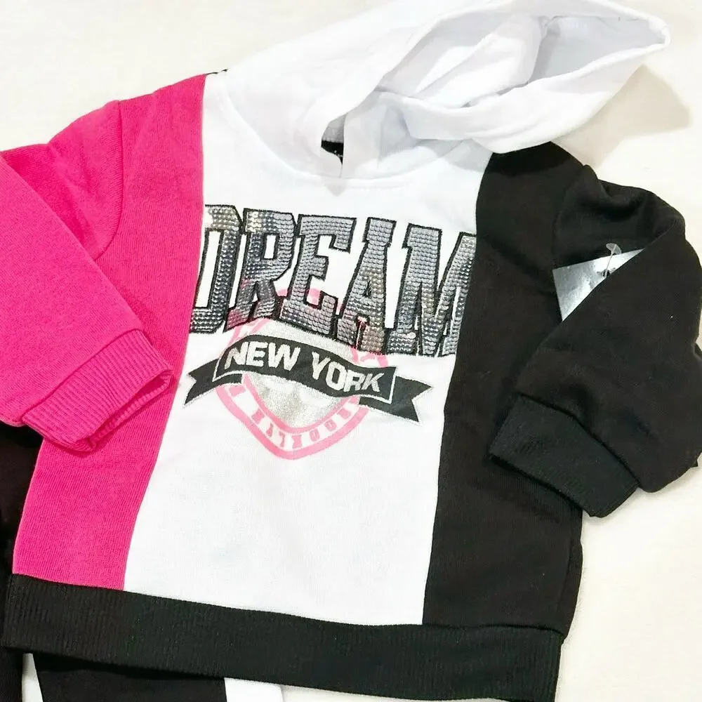 NEW Baby girl sweatsuit outfit sz 18 months two piece outfit matching set